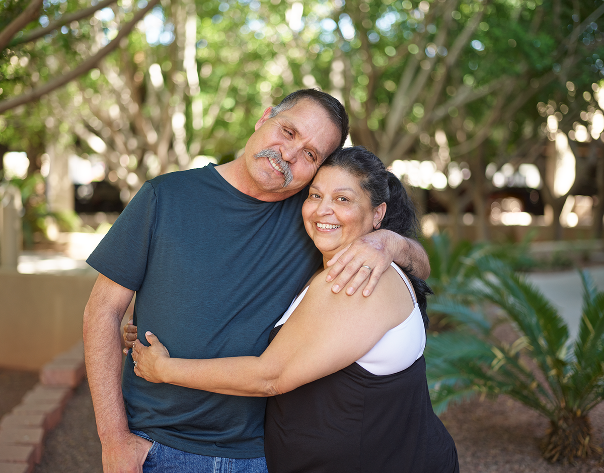 Image of injured worker and his wife